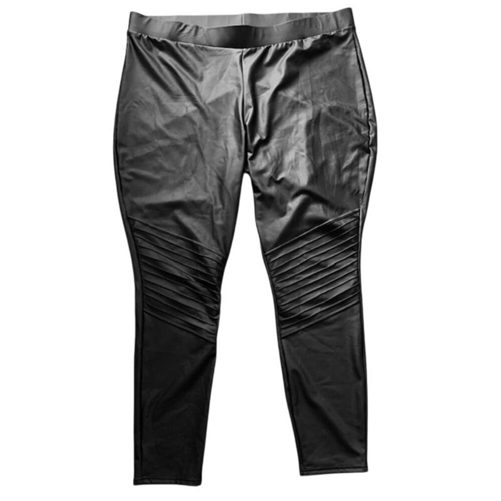 Simply Vera Vera Wang Ladies' Faux Leather Leggings - Size 2X